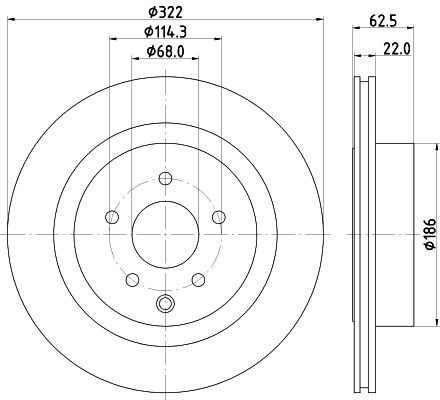 HELLA PAGID stabdžių diskas 8DD 355 120-551